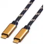Cabo ROLINE GOLD USB4 Gen3x2 40Gbit/s C-C ST/ST 100W 1m - Cabo - Digital/Dados (11.02.9038)