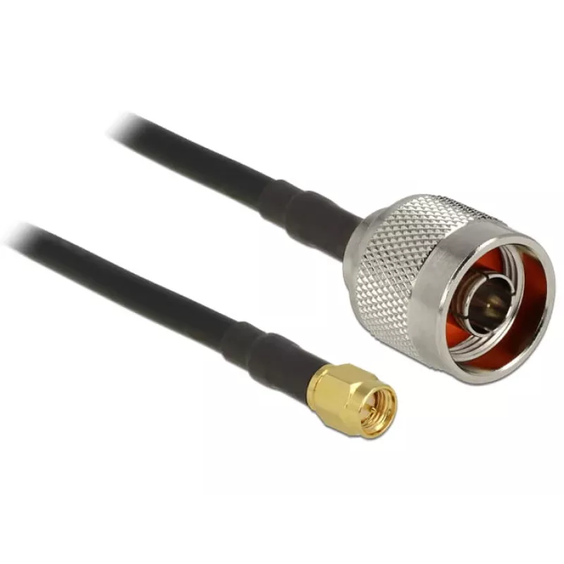 Cabo coaxial CFD200 DeLOCK 89420 2,5 m SMA preto