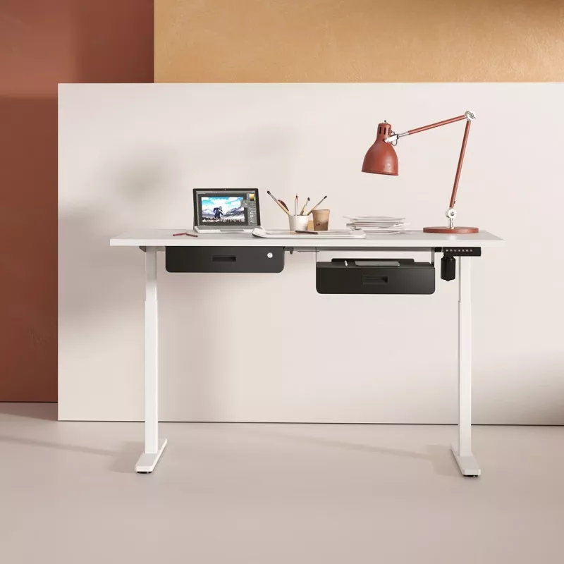 Gaveta de secretária MACLEAN MC-461 design ergonómico compacto, montagem fácil, acessório para secretária