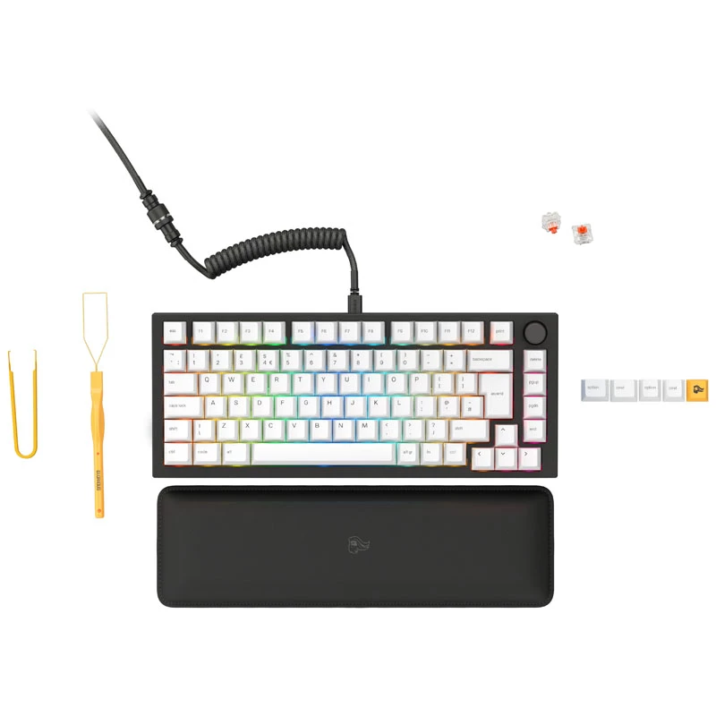 Teclado mecânico GLORIOUS GMMK PRO Prebuilt Edition USB-C retroiluminação QWERTY layout ISO UK