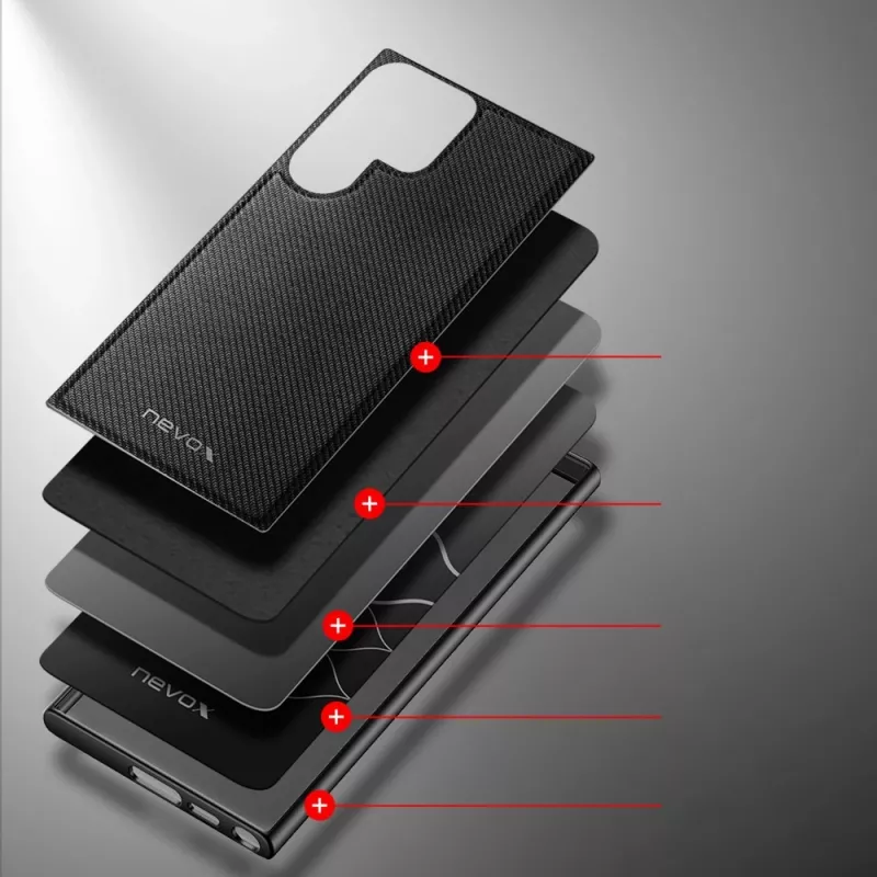 StyleShell NYLO, capa de telemóvel preta, Samsung Galaxy S24 Ultra