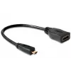 Cabo HDMI DeLOCK 65391 0,23m tipo A para tipo D Preto