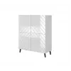 Estante Cama Meble ABETO 100,5 x 40 x 121,5 cm branco/branco brilhante, armário de parede de chão