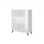 Estante Cama Meble ABETO 100,5 x 40 x 121,5 cm branco/branco brilhante, armário de parede de chão