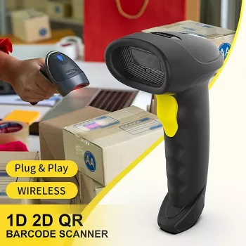 Leitor de códigos de barras QOLTEC 50880 1D/2D USB — leitor manual com interface USB