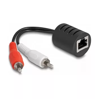 Cabo de áudio DeLOCK 87857 2 x RCA RJ-45 preto vermelho branco