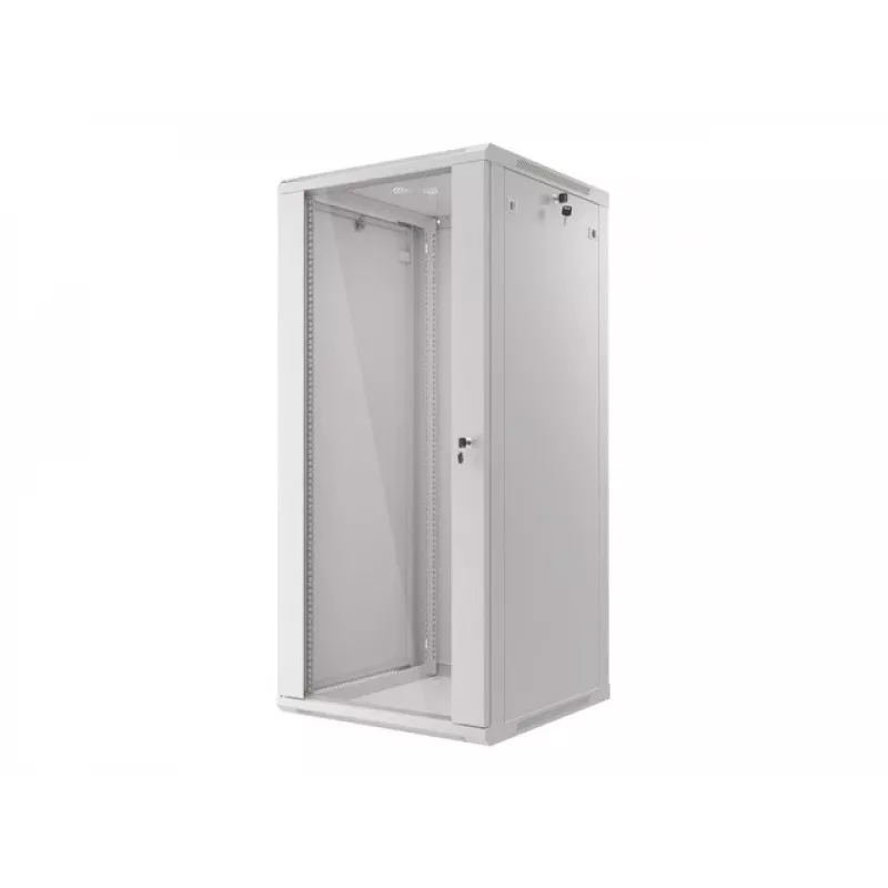 Armário de instalação de parede Lanberg 19'' 27U 600x600 mm cinzento (porta de vidro)