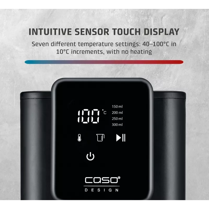 Dispensador de água quente Caso Turbo | HW 616 | dispensador de água | 2600 W | 2,5 L | plástico/aço inoxidável | preto/aço inoxidável