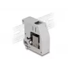 Adaptador para calha DIN DeLOCK conector fêmea RJ45 para conector fêmea RJ45 Cat.6A cinzento