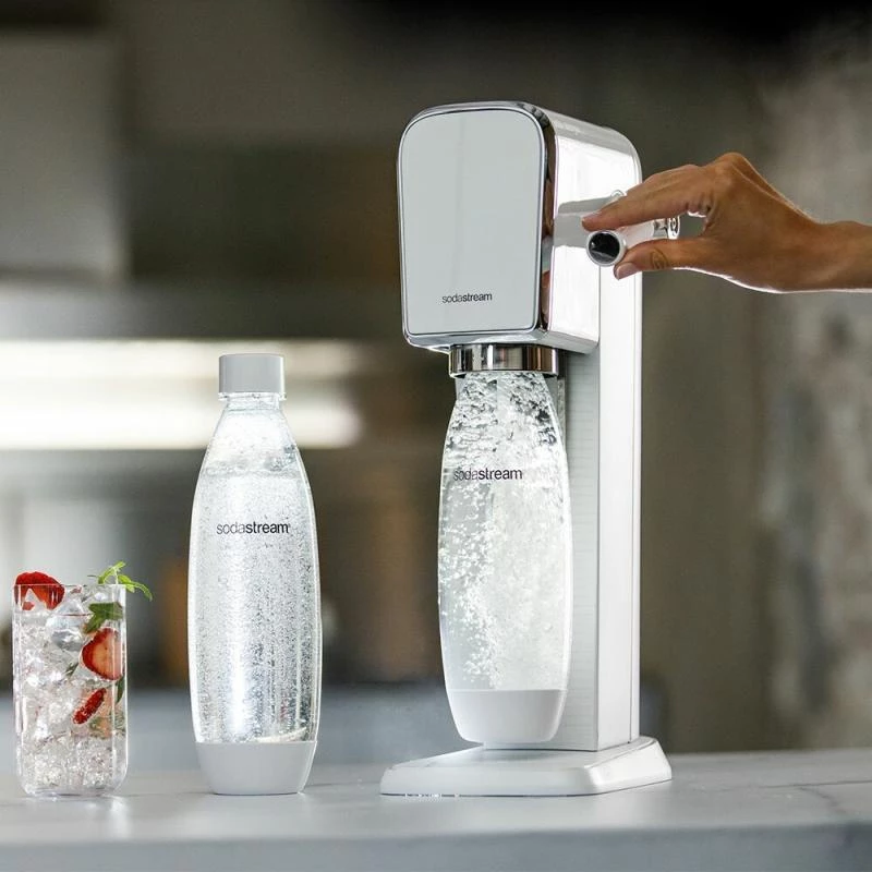 Máquina de gaseificar SodaStream ART branca QC incl. 1 garrafa PET de 1L (1013511310)