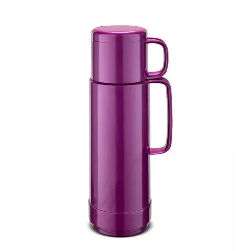 Garrafa térmica de vidro ROTPUNKT, capacidade 0,750 l, uva brilhante (violeta episcopal)