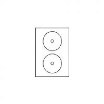 Avery - Etiquetas para CD/DVD - branco - 117 mm redondas - 50 etiqueta(s) (25 folhas x 2) (L7676-25)