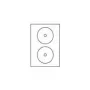 Avery - Etiquetas para CD/DVD - branco - 117 mm redondas - 50 etiqueta(s) (25 folhas x 2) (L7676-25)