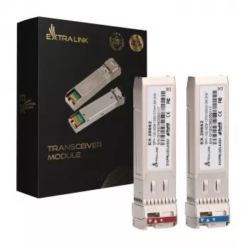Extralink SFP+ 10G | Módulo SFP+ WDM | 10 Gbit/s 1270/1330 nm, monomodo, 2 km, par