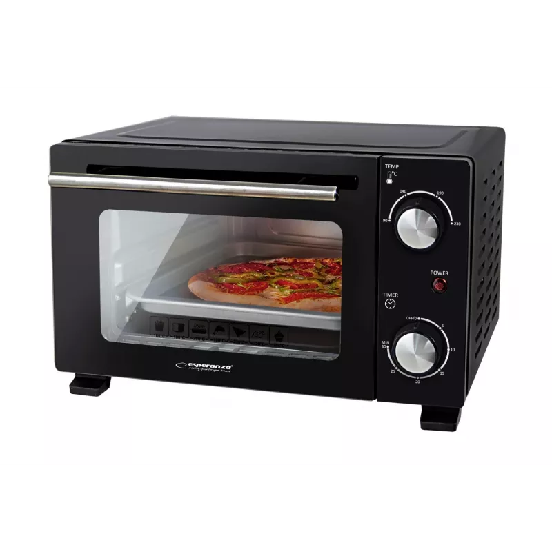 Esperanza EKO007N Calzone mini forno, 10 l, 800 W, preto