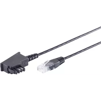 Cabo telefónico S/CONN 15 m preto S/CONN 12-09085 TAE-F RJ-45