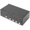 Switch KVM Digitus DS-12883 4 Portas Dual Display 4K HDMI USB