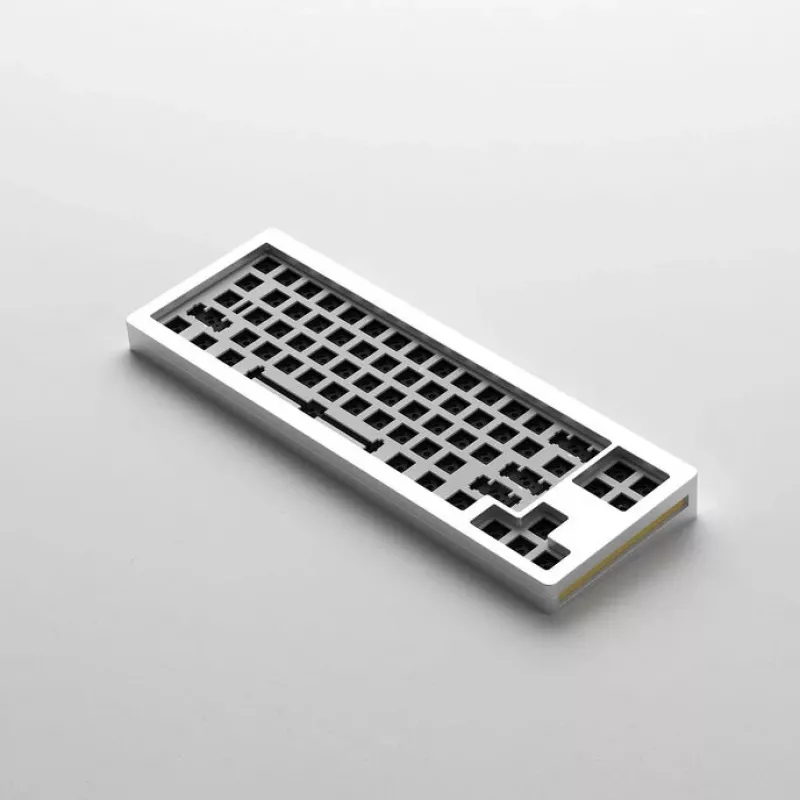 Caixa para teclado gaming AKKO MonsGeek M7 VIA Barebone Kit prateada — caixa barebone para teclados mecânicos, compatível com firmware VIA