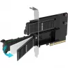 Placa adaptadora PCIe icybox MB312M4P-B — 2× M.2 NVMe para PCIe 4.0 x8 (bifurcação)