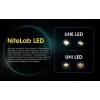 Lanterna frontal Nitecore HU2000, 10 LEDs, bateria de iões de lítio recarregável por USB, alumínio+policarbonato, IP68 à prova de água