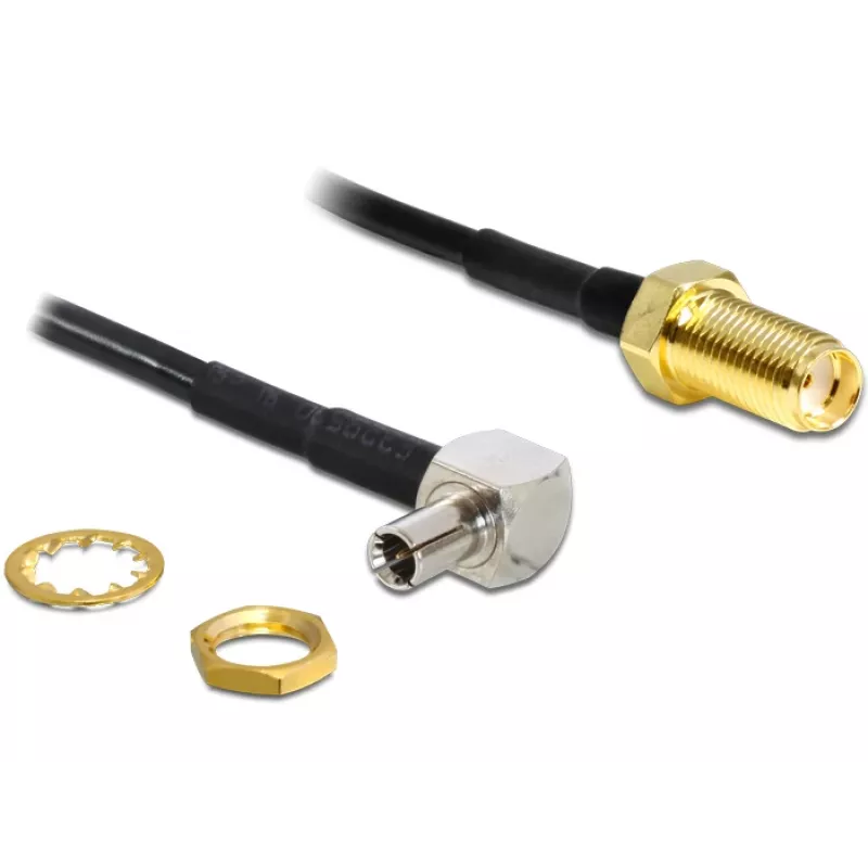 Cabo coaxial DeLOCK 88487 TS-9 SMA 1,45m preto