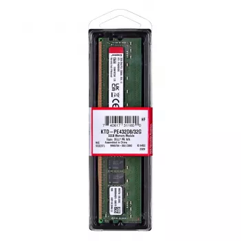Kingston Technology KTD-PE432D8/32G módulo de memória 32 GB 1 x 32 GB DDR4 3200 MT/s 288 pinos DIMM ECC