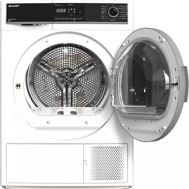Máquina de secar roupa Sharp KD-HHH8S8GW3-DE de instalação livre carga frontal 8 kg branco