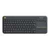 Logitech Wireless Touch Keyboard K400 Plus - Teclado - com touchpad - sem fios - 2,4 GHz - Bélgica - Preto