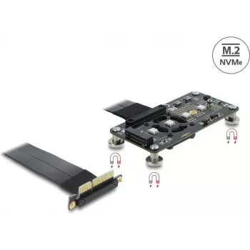 Adaptador DELOCK PCI Express 3.0 x4 para M.2 Key M, cabo de 10 cm, modelo 64357