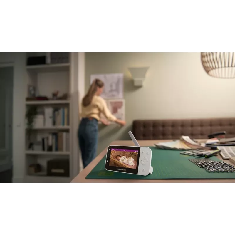 Philips AVENT SCD953/26 Intercomunicador de vídeo para bebé 400 m Wi-Fi cinzento, branco