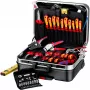 Conjunto de ferramentas de mecânico Knipex 00 21 06 — 68 ferramentas, incluindo alicate de bico e alicate de bomba de água, ferramentas vermelhas/amarelas, mala preta (515×438×265 mm)