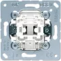 Botão de pressão JUNG 534 U, 1P, 250 V AC, 10 A, branco metálico