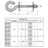 Parafuso de gancho Extralink para suporte de fixação 12/350 mm