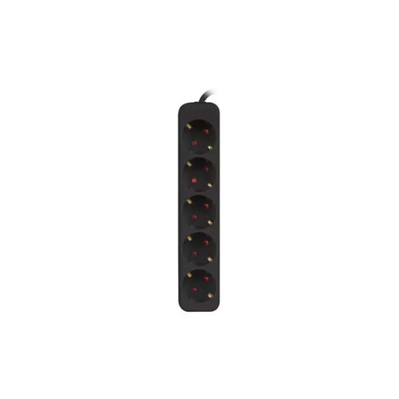 Cabo de extensão elétrica Lanberg PS0-05F-0300-BK 3m 5 tomadas AC interior preto