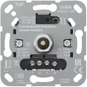 gira S3000 UniLED dimmer rotativo conforto (modelo 245500)