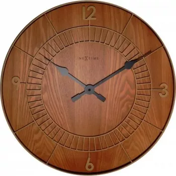 Relógio de parede NeXtime 3113br Wood Round, Ø50 cm, castanho