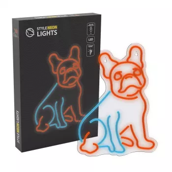 Neon Lights Dog MANTA SNL68MT placa de néon decorativa buldogue francês