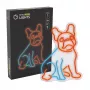 Neon Lights Dog MANTA SNL68MT placa de néon decorativa buldogue francês