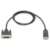 Cabo adaptador DisplayPort Assmann, DP - DVI (24+1) M/M, 1,0 m, com bloqueio, compatível com DP 1.2, UL, CE, azul (AK-340301-010-S)