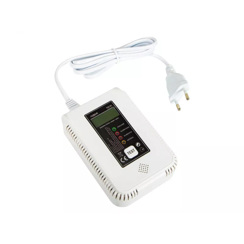 Detetor de monóxido de carbono e gás BLOW TGC30 WiFi Tuya — LCD, 85 dB, com fios, montagem à superfície, branco