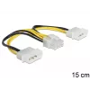 Cabo de alimentação interno DeLOCK 83410 0,15 m EPS 8 pinos Molex 3 pinos