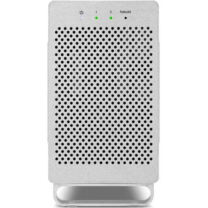 OWC Mercury Elite Pro Dual branco – caixa externa para 2 discos SATA de 3,5 polegadas, RAID 0/1/SPAN, USB Type-B