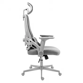 Cadeira gaming huzaro Combat 2.7 — cadeirão gaming ergonómico em tecido, cinzento, encosto em mesh, altura ajustável, mecanismo de inclinação, 120 kg máx.