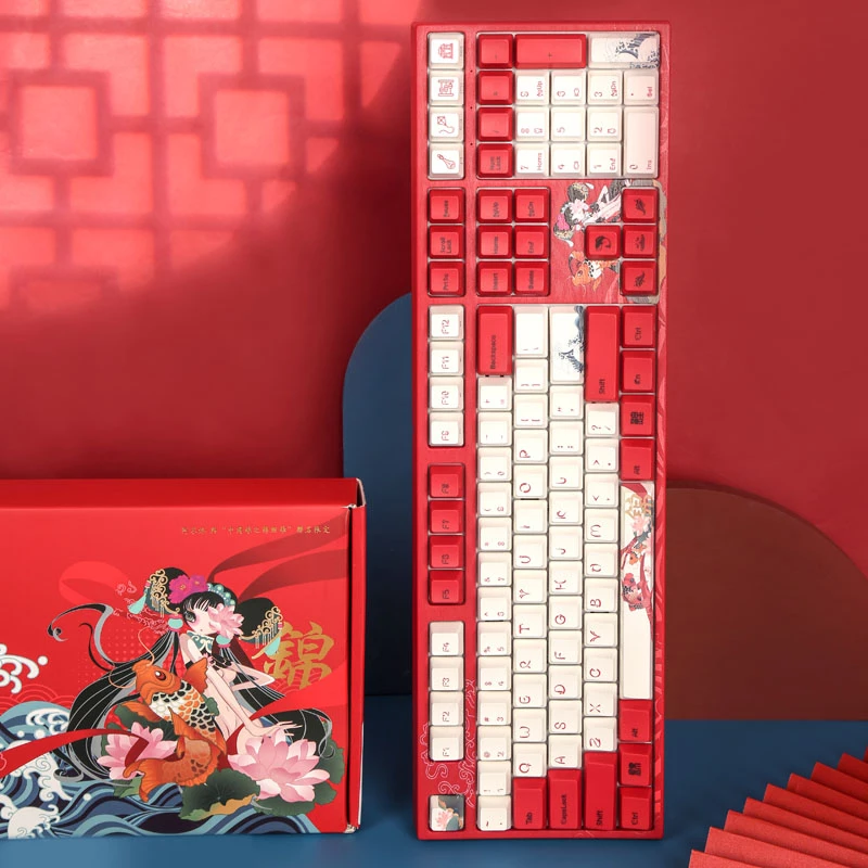 Teclado gaming Varmilo VEA108 Koi, MX-Brown, LED branco - layout US