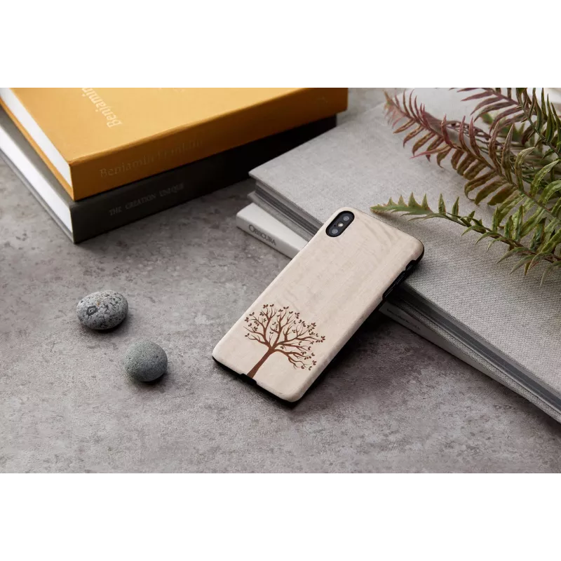 Capa para smartphone Man and Wood para iPhone X/XS, madeira de macieira, preto