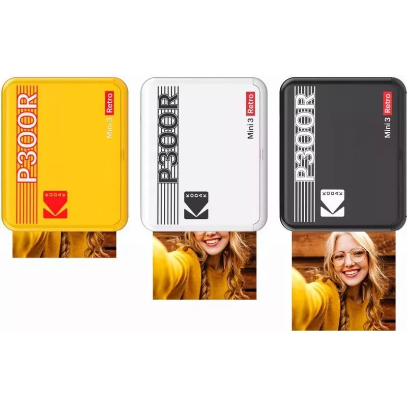 Impressora Kodak Mini 3 Square Retro Pass Photo Printing Technology Amarela