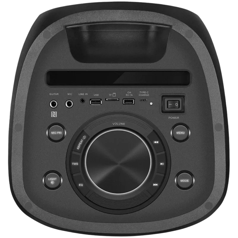 Altifalante SVEN PS-1050, preto (200W, TWS, Bluetooth, FM, USB, microSD, ecrã LED, 7200mAh)