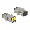 Acoplador de fibra ótica DeLOCK 86889 SC simplex fêmea para SC simplex fêmea multimodo bege