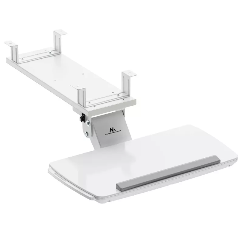 Suporte de teclado MACLEAN MC-156 W — prateleira ajustável sob a secretária, carga máx. 5 kg