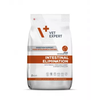 Comida seca para cães VETEXPERT Veterinary Diet Intestinal Elimination, dieta veterinária, 2 kg, peru, 31 % proteína
